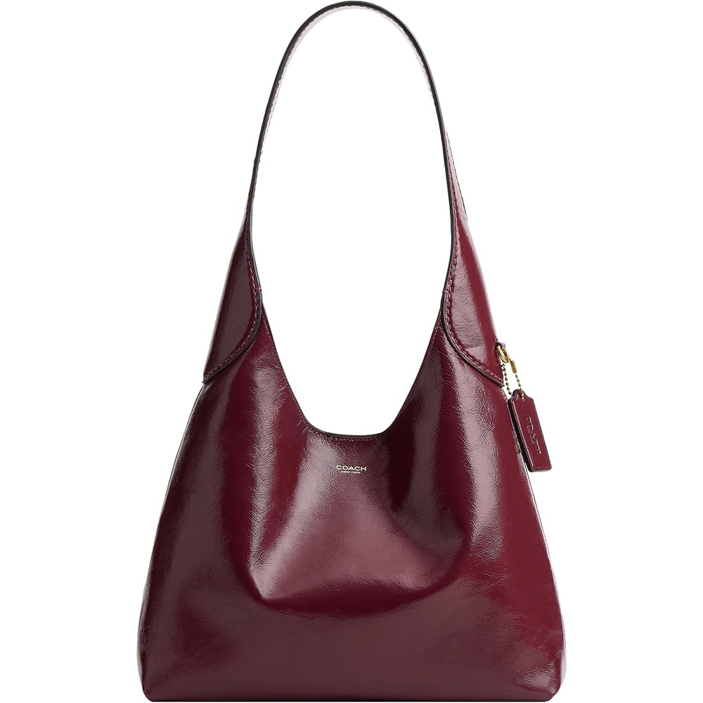 image:imageCoach Brooklyn Shoulder Bag 28BrassDark Cherry