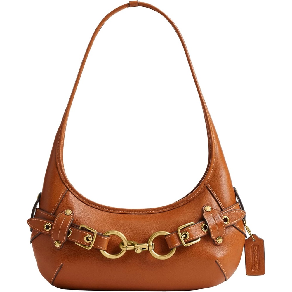 image:imageCoach Womens Belted Ergo Shoulder Bag 26Amber Brown