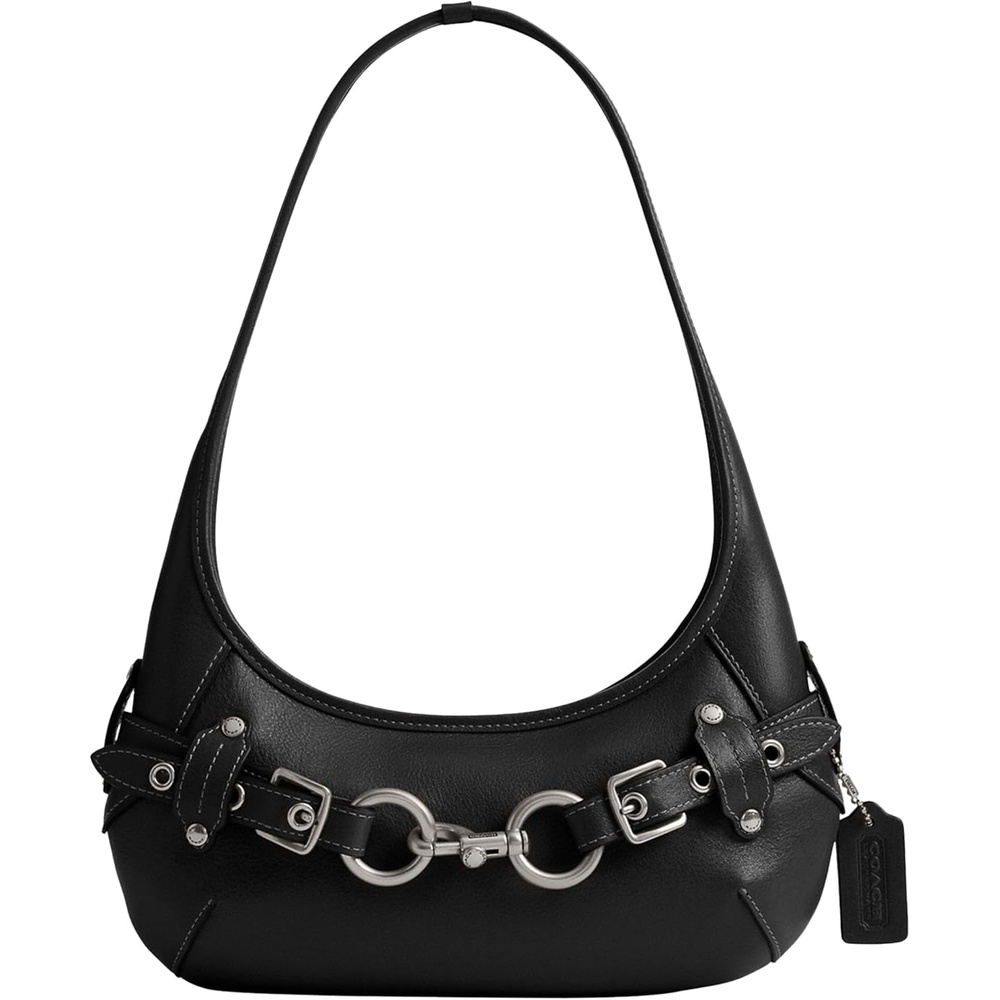 image:imageCoach Womens Belted Ergo Shoulder Bag 26SilverBlack