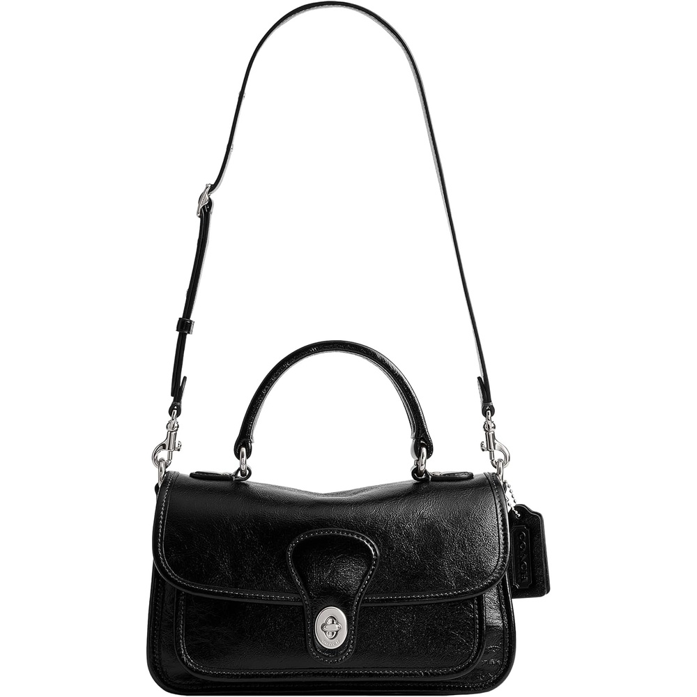 image:imageCoach Womens Glazed Grain Leather Metropolitan Bag 24SilverBlack
