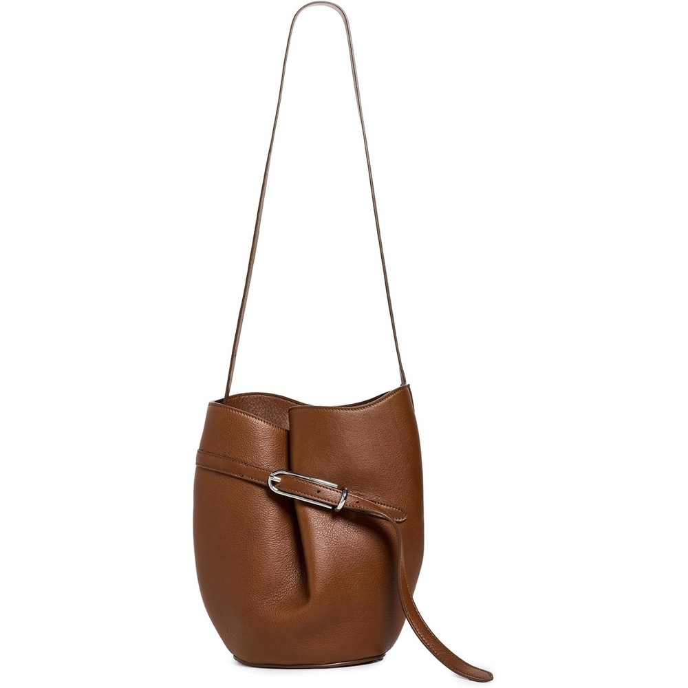 image:imageLiffner Womens Belted Bucket BagChestnutSilver Hardware