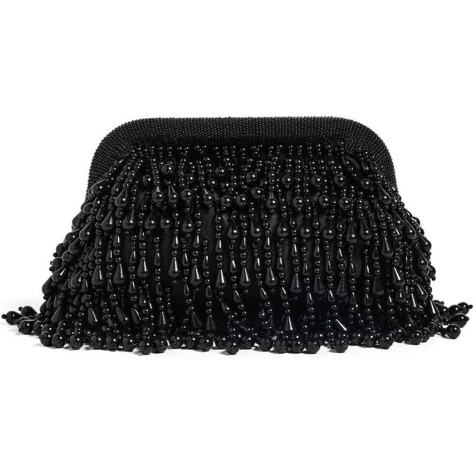 image:imageSIMONMILLER Womens Beaded Drop ClutchBlack