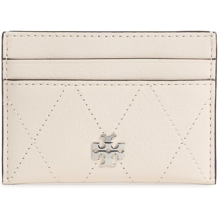 image:imageTory Burch Womens Charlie Quilted Card Case Black One SizeLight Cream