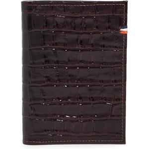 Clare V. Women’s Roma Croco Passport Sleeve, Mahogany, One Size(Mahogany)