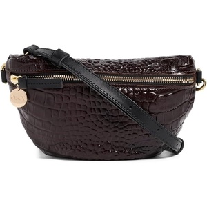 Clare V. Women’s Roma Croco Petite Fanny, Mahogany, One Size(Mahogany)
