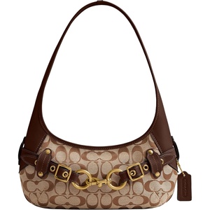 Coach Women’s Belted Ergo Shoulder Bag 26(Brass/Khaki Maple)