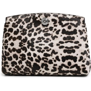 Liffner Women’s Pushlock Pouch(Leopard/Silver Hardware)