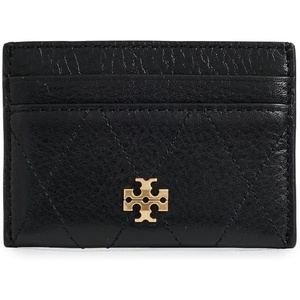 Tory Burch Women’s Charlie Quilted Card Case, Black, One Size(Black)