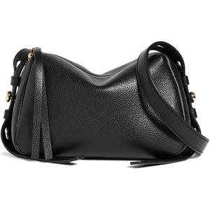 Tory Burch Women’s Romy T Monogram Soft Crossbody Bag(Black)
