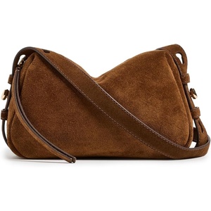 Tory Burch Women’s Romy T Monogram Soft Crossbody Bag(Cognac)