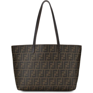 WHAT GOES AROUND COMES AROUND Women’s Pre-Loved Fendi Brown Coated Canvas Roll Tote(Brown)