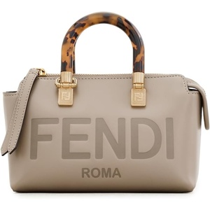 WHAT GOES AROUND COMES AROUND Women’s Pre-Loved Fendi Calfskin By The Way Top Handle Mini Bag(Grey)