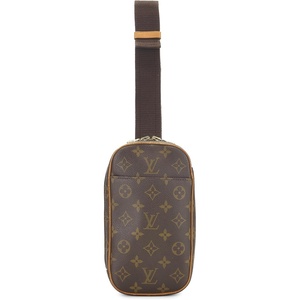 WHAT GOES AROUND COMES AROUND Women’s Pre-Loved Louis Vuitton Monogram Pochette Gange Crossbody Bag(Brown)