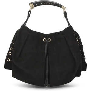 WHAT GOES AROUND COMES AROUND Women’s Pre-Loved YSL Suede Shangrila Mombasa Bag(Black)